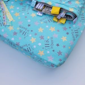 Handmade Nursery bed set Flannel 'A Star is Born' Blanket